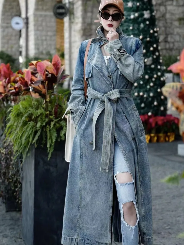 Autumn Denim Long Coat