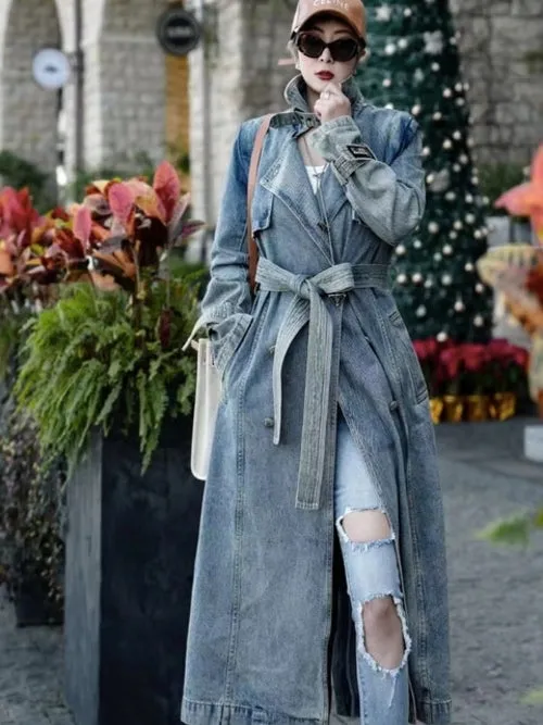 Autumn Denim Long Coat