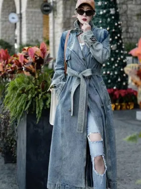 Autumn Denim Long Coat