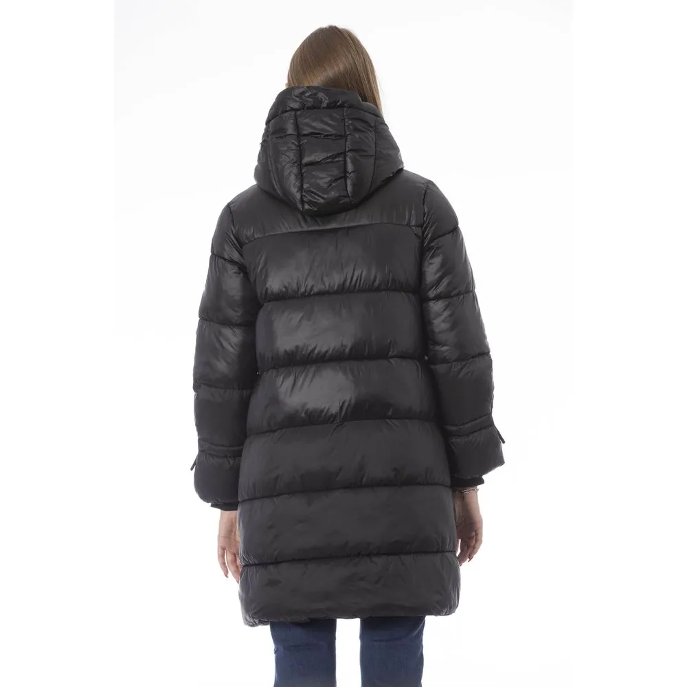 Baldinini Trend Black Nylon Jackets & Coat