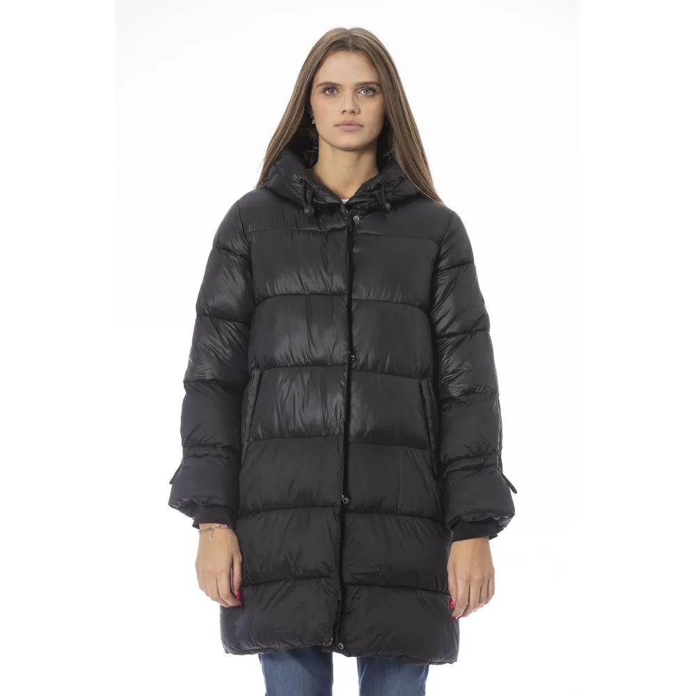 Baldinini Trend Black Nylon Jackets & Coat