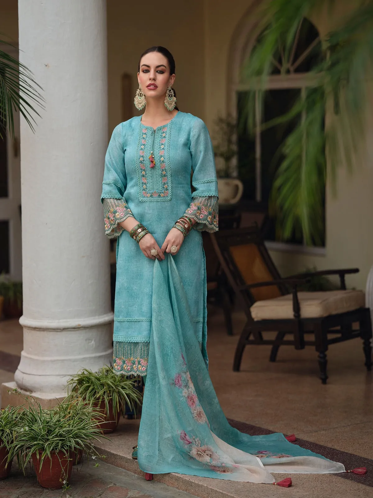 Beautiful Designer Linen Cotton Salwar Kameez