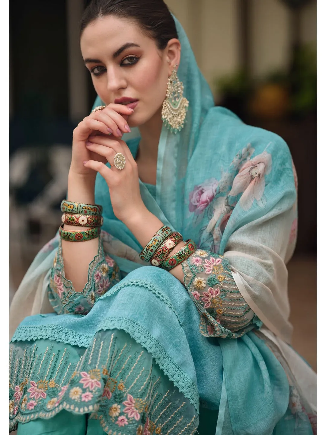 Beautiful Designer Linen Cotton Salwar Kameez