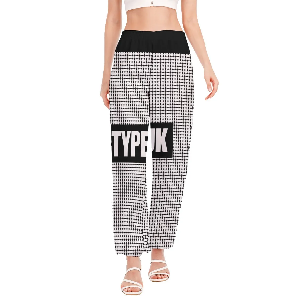 BH91Women's Casual Sport Pants With Side Button Closure