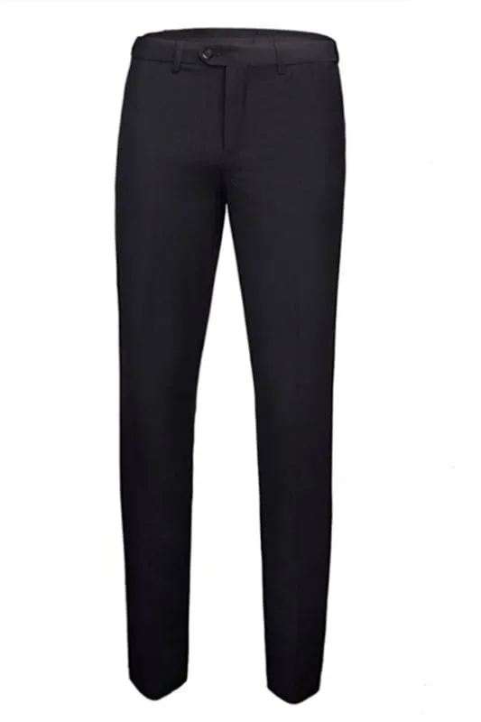 Bi Color Notched Lapel Two Pieces Slim Fit Prom Suits One Button Black and White Suits for Men
