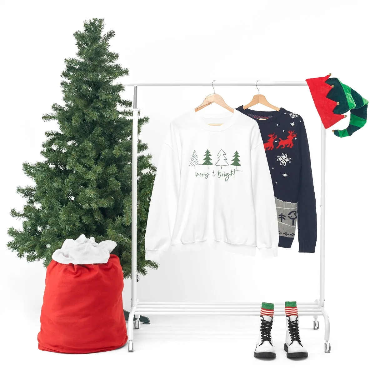 Christmas Sweatshirt, Merry & Bright