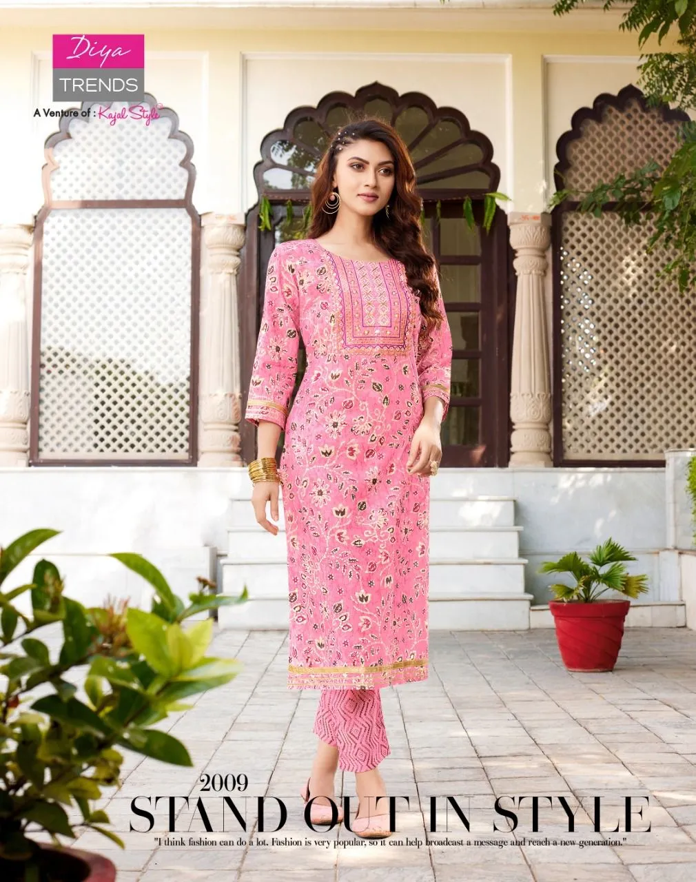 DIYA GOLDY VOL-2 CHANDERI FOIL PRINT SUIT