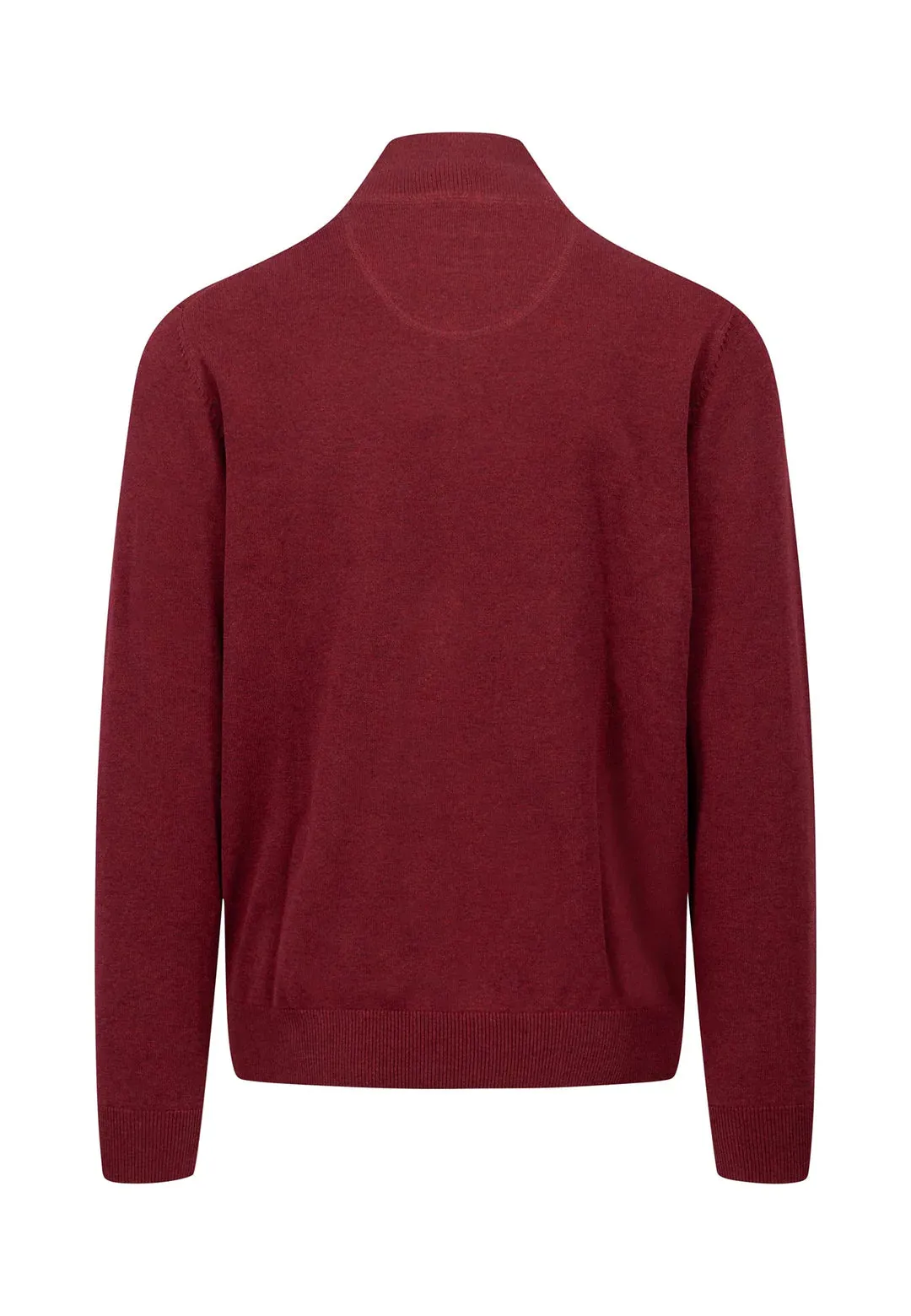 Fynch Hatton Knitwear 1/4Zip Neck Ruby Red