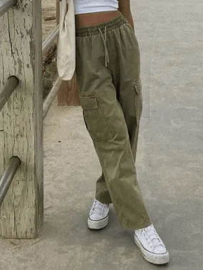 Joskaa Washed Pocket Straight Leg Pants