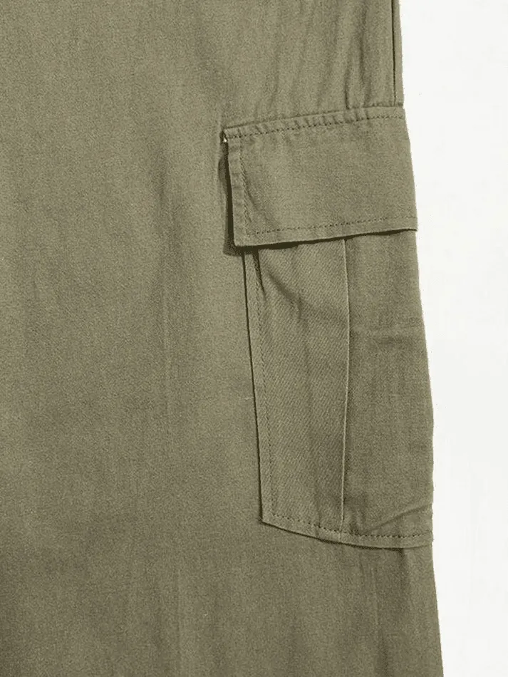Joskaa Washed Pocket Straight Leg Pants