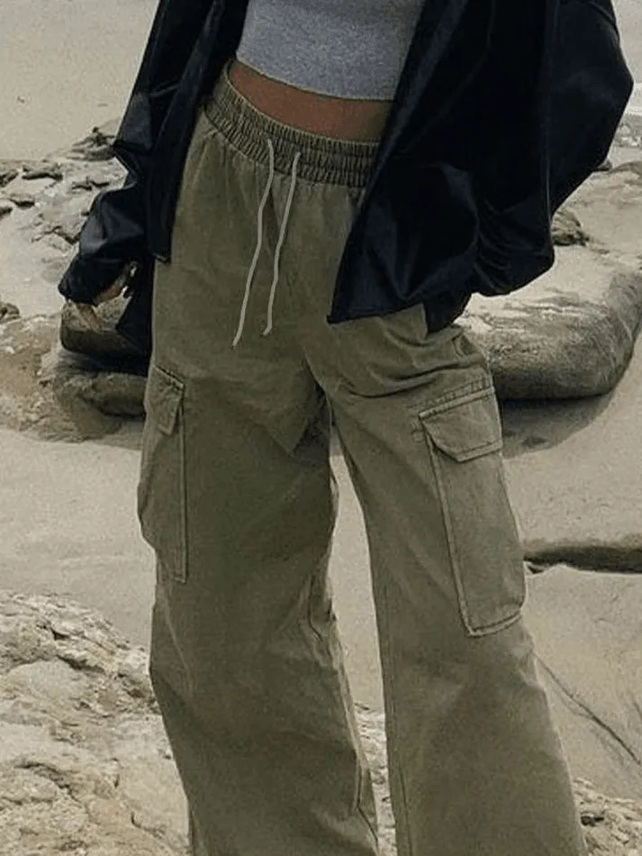 Joskaa Washed Pocket Straight Leg Pants