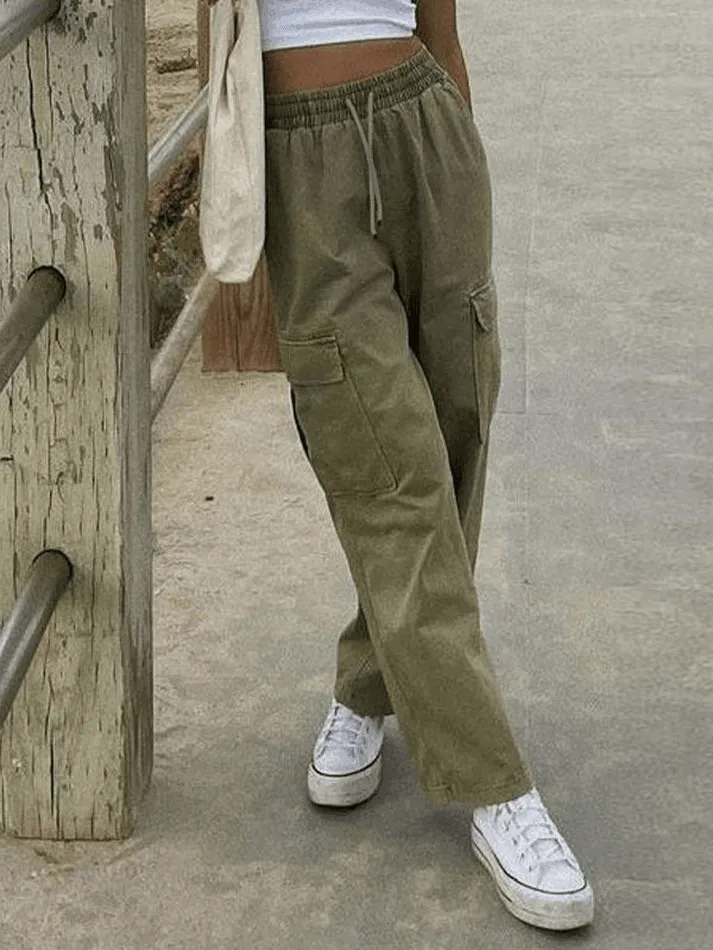 Joskaa Washed Pocket Straight Leg Pants
