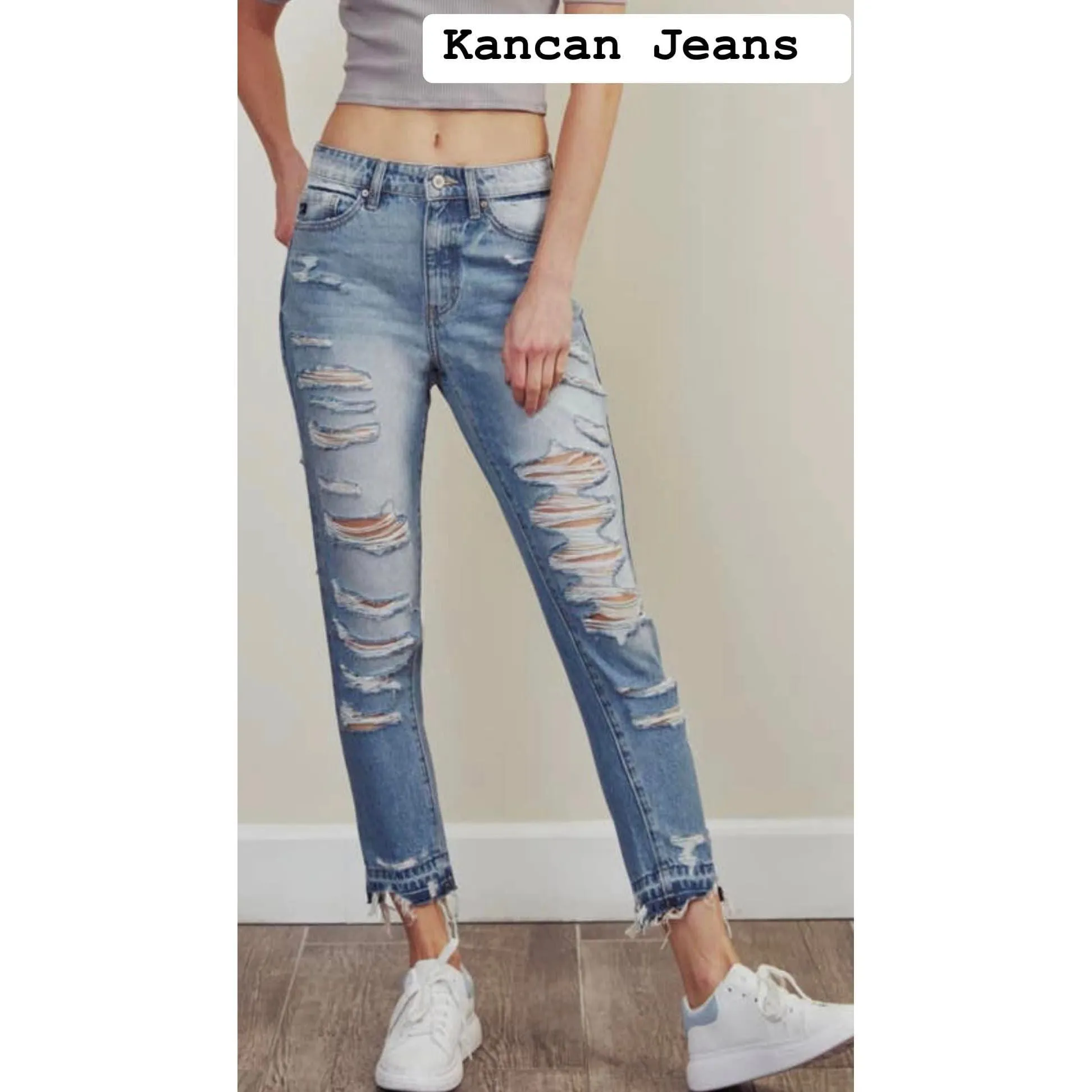 Kancan Rainbow Thread destroyed Jeans ~ Now $45