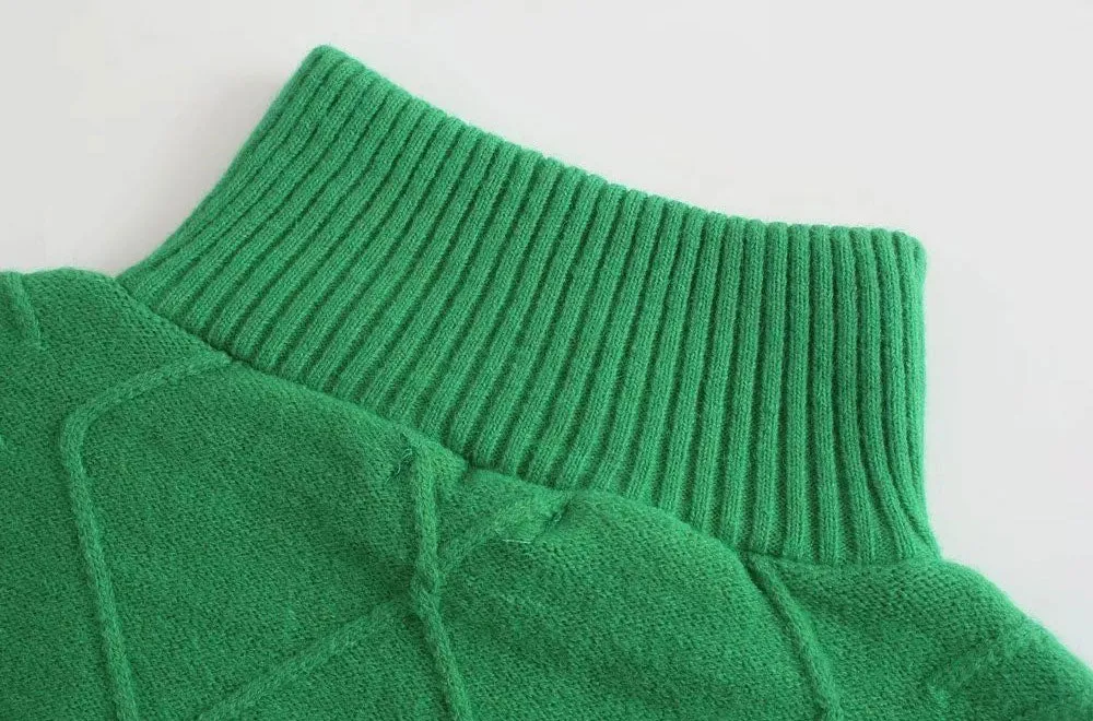 KNIT SWEATER WITH ZIP-UP