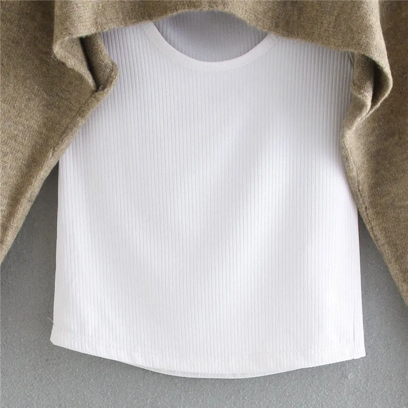 KNITTED ARM WARMERS WITH T-SHIRT