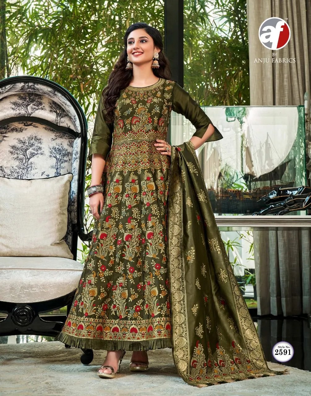 PHULKARI HEAVY PARTY WEAR GOWN