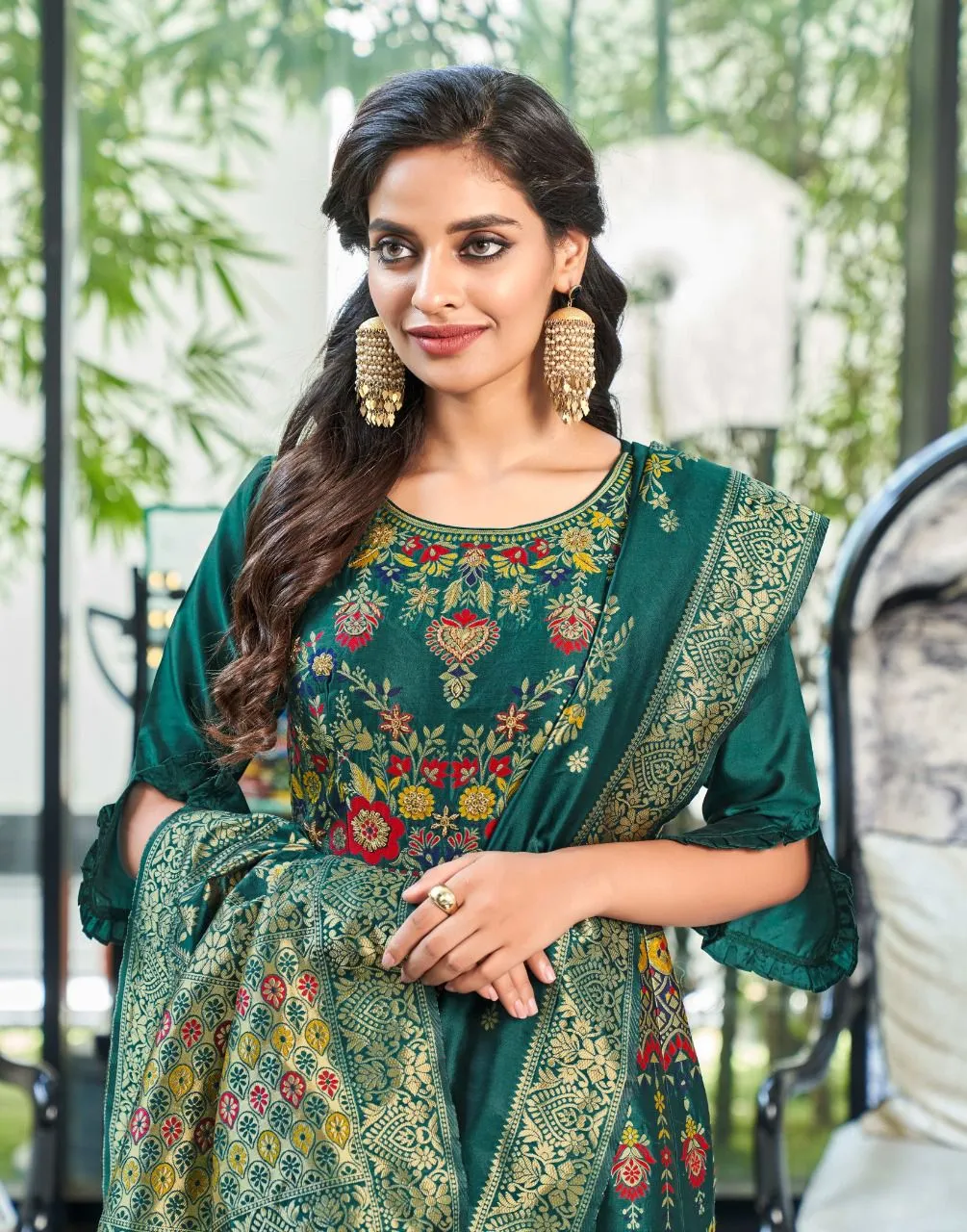 PHULKARI HEAVY PARTY WEAR GOWN