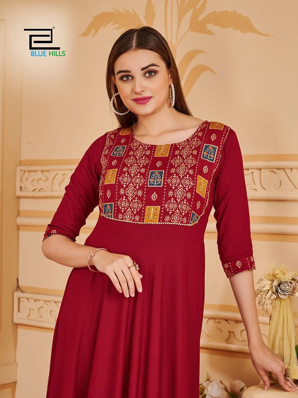 Princess Rayon dyed and print Suit