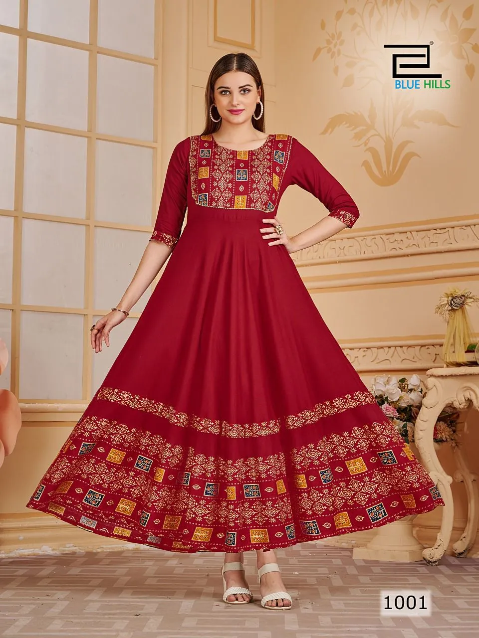Princess Rayon dyed and print Suit