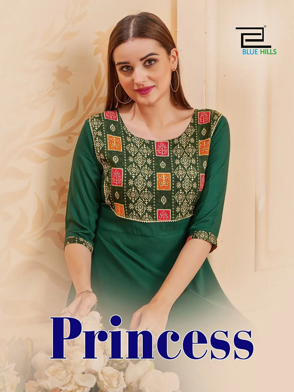 Princess Rayon dyed and print Suit