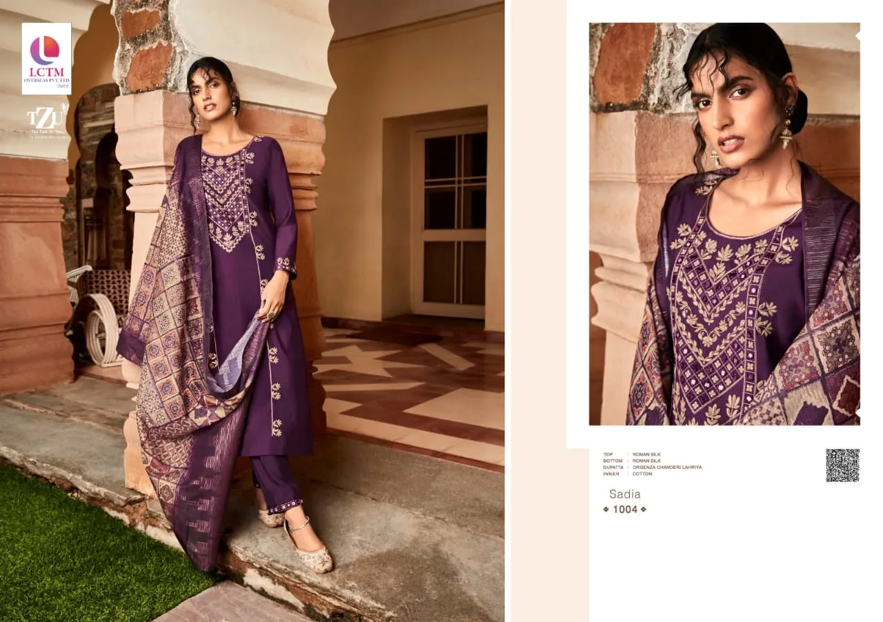 TZU SADIA ROMAN SILK SUIT