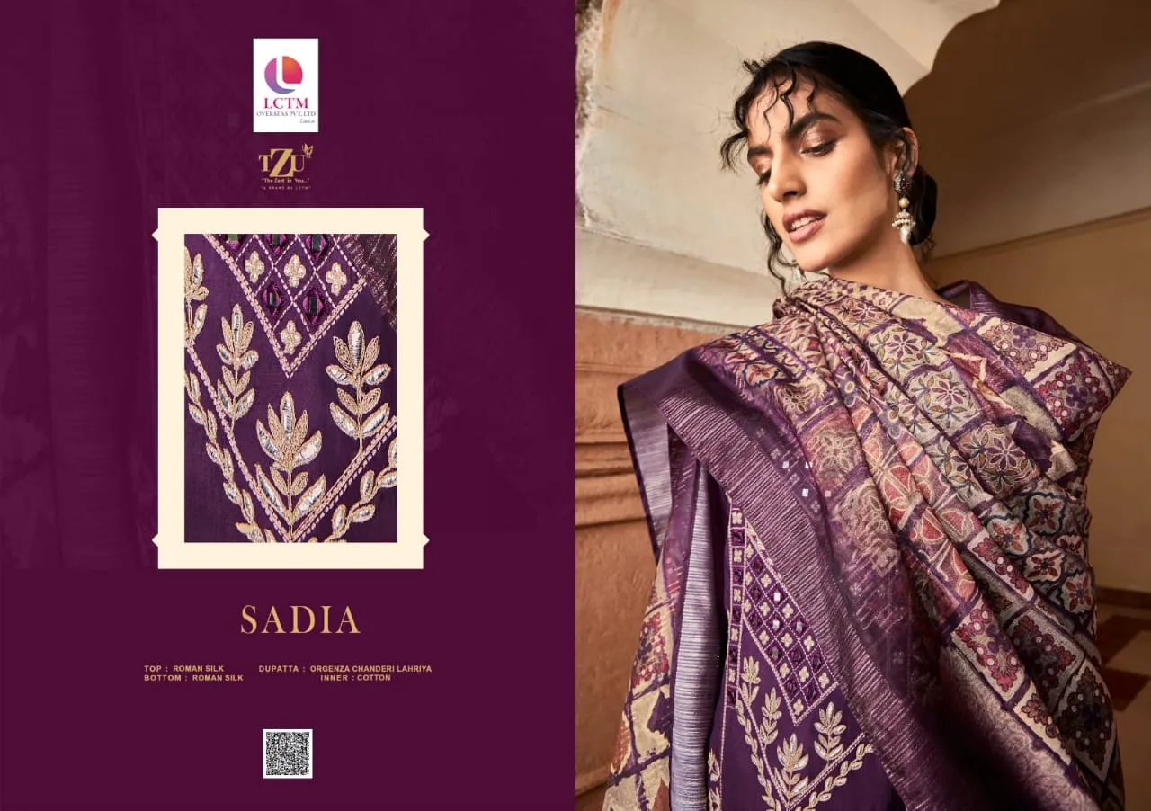TZU SADIA ROMAN SILK SUIT