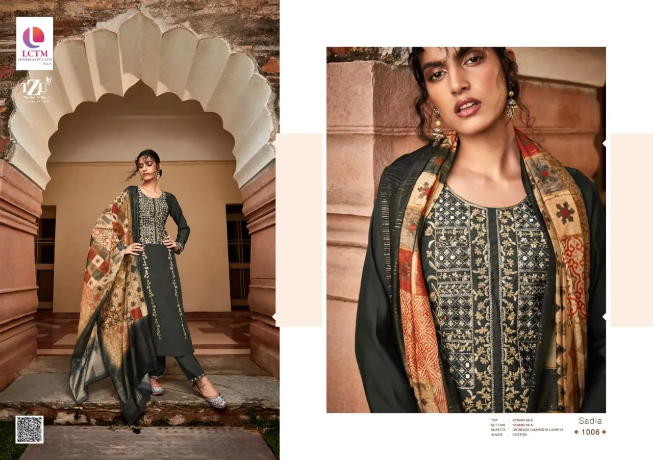 TZU SADIA ROMAN SILK SUIT