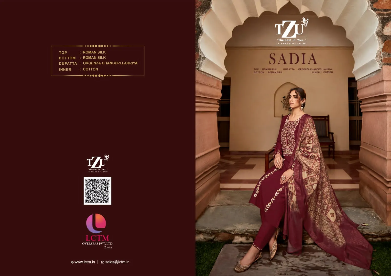 TZU SADIA ROMAN SILK SUIT