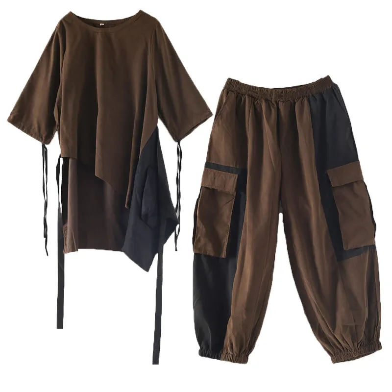 Women Summer Suits Loose Women Wide Legs ATM962316